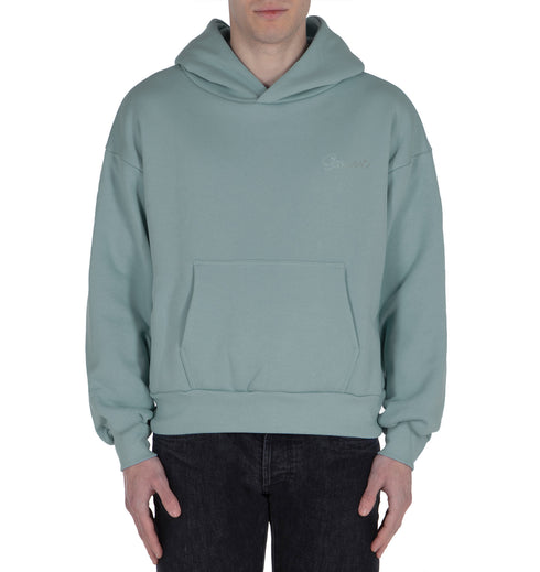 Sports Grey Boxy Hoodie with Embroidery